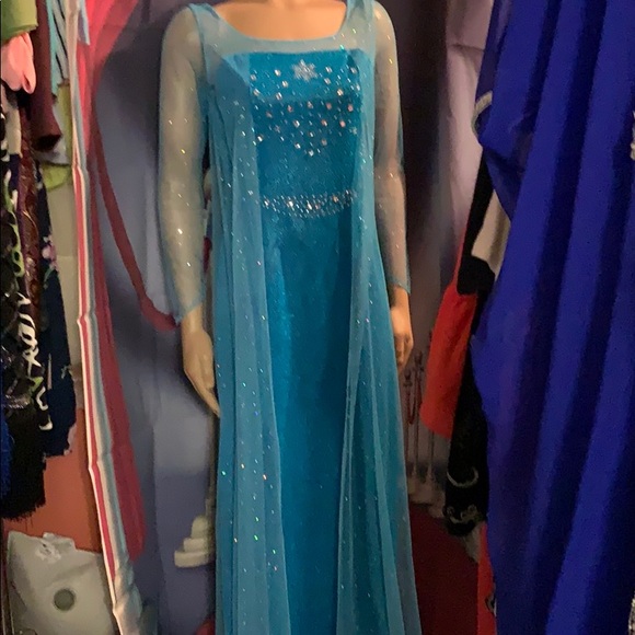 elsa dress with long train